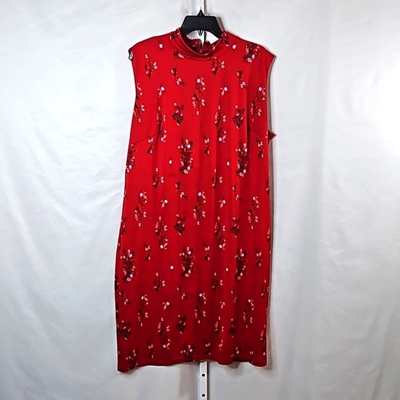 Red Floral Sleeveless Size XXL - Picture 1 of 8